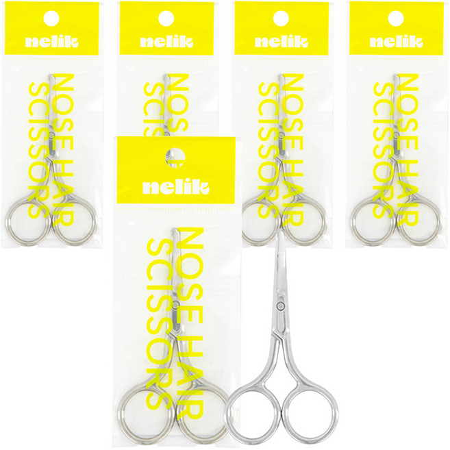 넬릭 룰루 코털가위, 5개, 실버