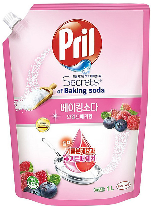 Pril 淨麗 小蘇打高效洗碗精補充包 莓果, 1L, 1包