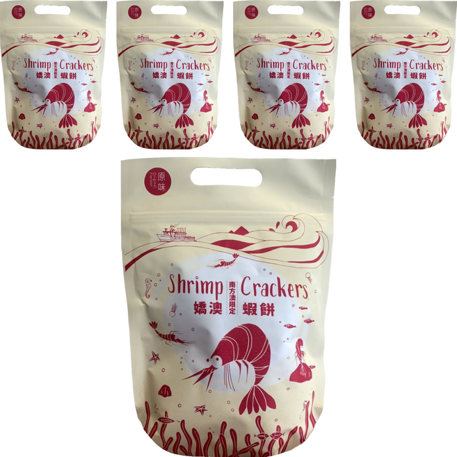 蘇澳區漁會 嬌澳蝦餅 原味, 5個, 42g