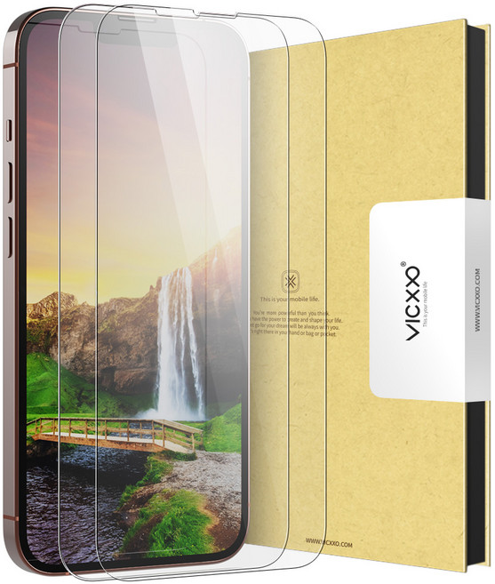 빅쏘 2.5C 아이폰 강화유리 휴대폰 액정보호필름 2매, 1세트