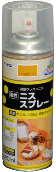 ASAHIPEN 日本油性木器著色噴漆 淺橡木 420ml, 1罐