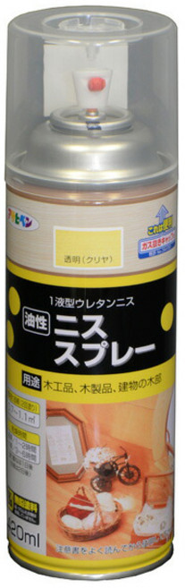 ASAHIPEN 日本油性木器著色噴漆 透明亮光 420ml, 1罐