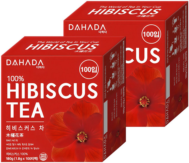 다하다 히비스커스 차, 1.8g, 100개입, 2개
