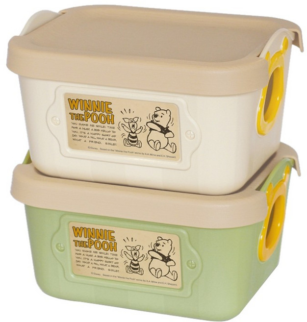 nishiki 錦化成 SQ1塑膠置物籃 可堆疊 2色 2個, POOH, 1組
