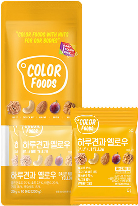 하루견과 믹스넛 옐로우 10p, 200g, 1개