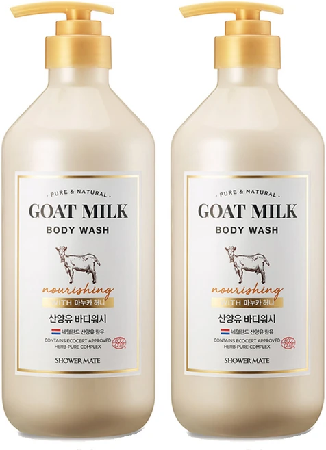 샤워메이트 산양유 바디워시 마누카허니, 800ml, 2개 - 쿠팡
