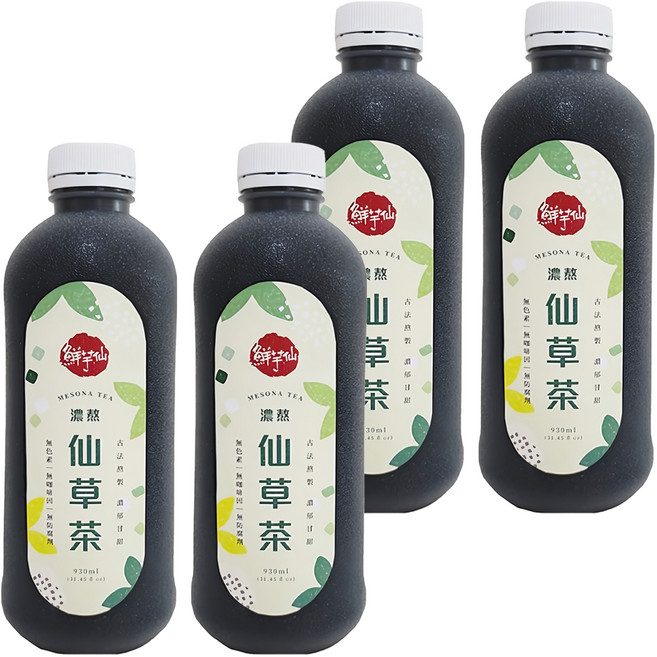 MeetFresh 鮮芋仙 濃熬仙草茶, 930ml, 4瓶