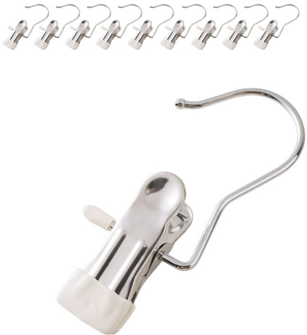 디오셀 다용도 논슬립 외집게걸이, 화이트, 10개