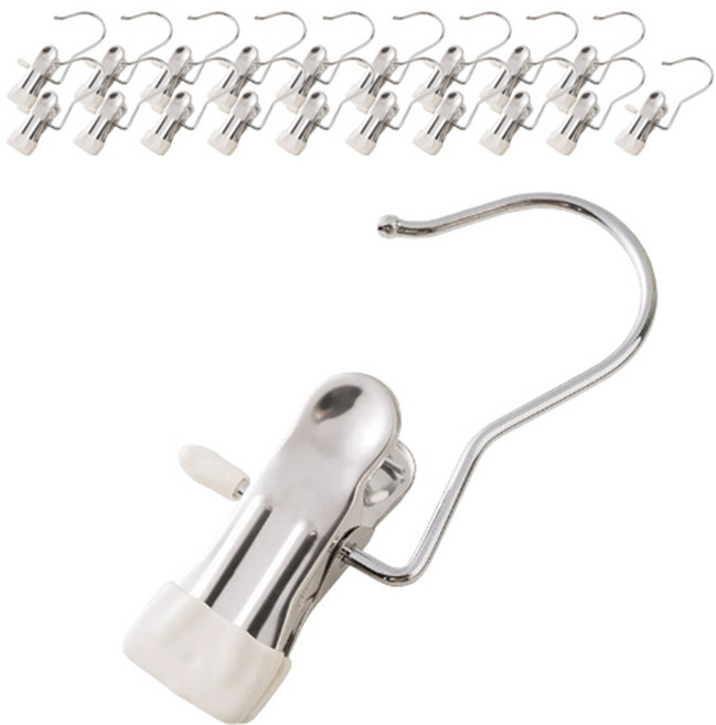 디오셀 다용도 논슬립 외집게걸이, 화이트, 20개