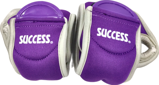 SUCCESS 成功 手腕沙包 1組, 紫色 + 灰色