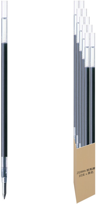 ZEBRA 斑馬牌 中性原子筆芯 JK-0.5 0.5mm, 黑色, 10支