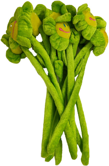 絨毛太陽花娃娃 小 10個, 35cm, 綠色, 1組