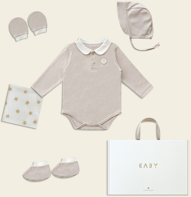 베이비앤아이 신생아용 바이오워싱 선물 세트 + 쇼핑백