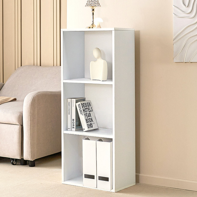 양지가구 공간박스 책장, 백색, 3단