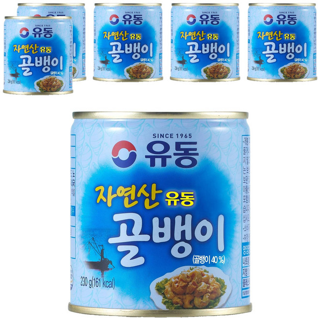 유동 자연산 골뱅이, 230g, 6개