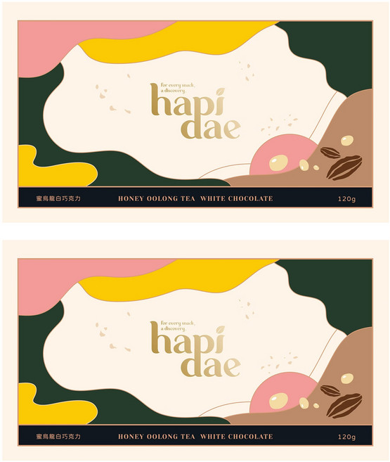 hapidae 蜜烏龍白巧克力, 120g, 2盒