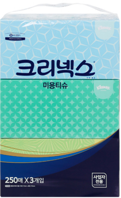 크리넥스 미용티슈 2겹, 250매, 3개