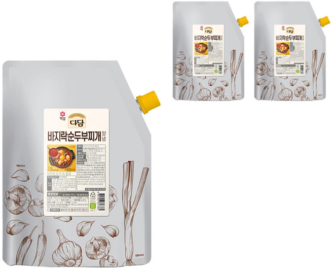 다담 바지락 순두부 찌개 양념, 2kg, 3개