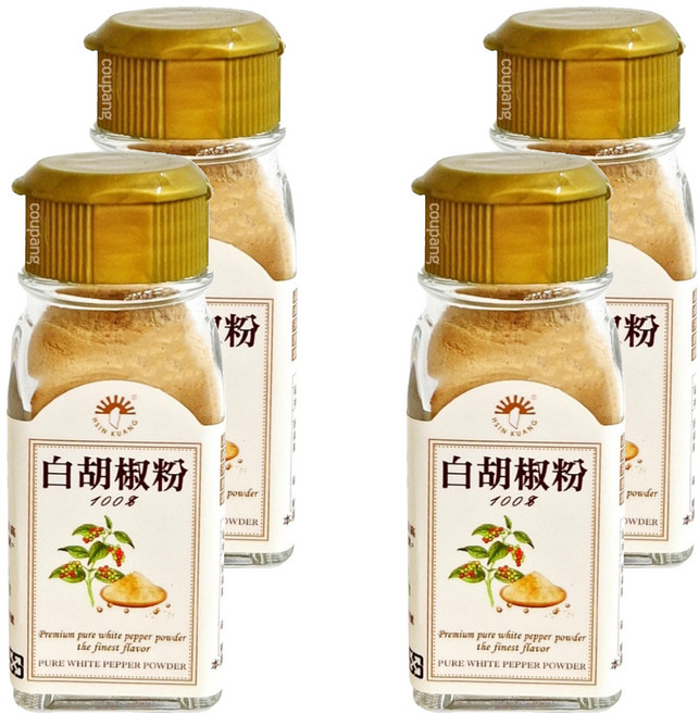 新光洋菜 100%白胡椒粉, 30g, 4瓶
