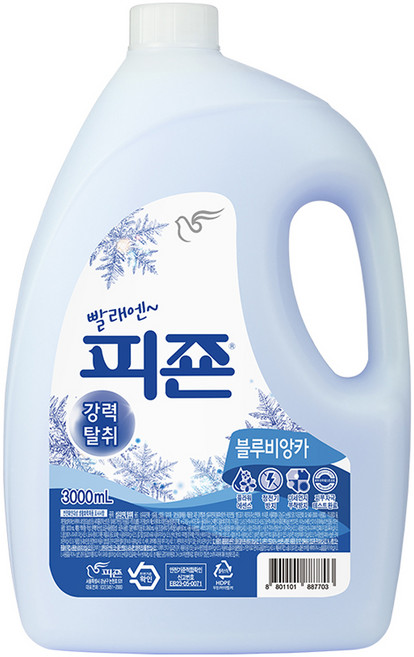 피죤 레귤러 일반 섬유유연제 블루비앙카 본품, 3L, 1개