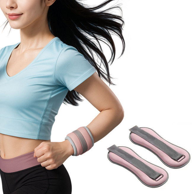 헨센 피트니스 스포츠 트레이닝 모래주머니 2p, 핑크, 1kg