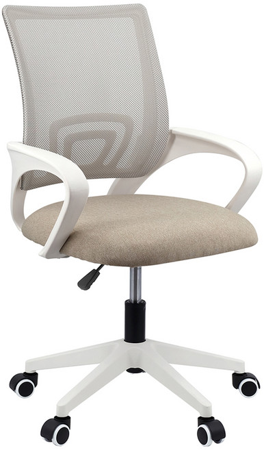 니디스 허리보호 베이직 사계절 사무용 의자 OC-03, 화이트베이지