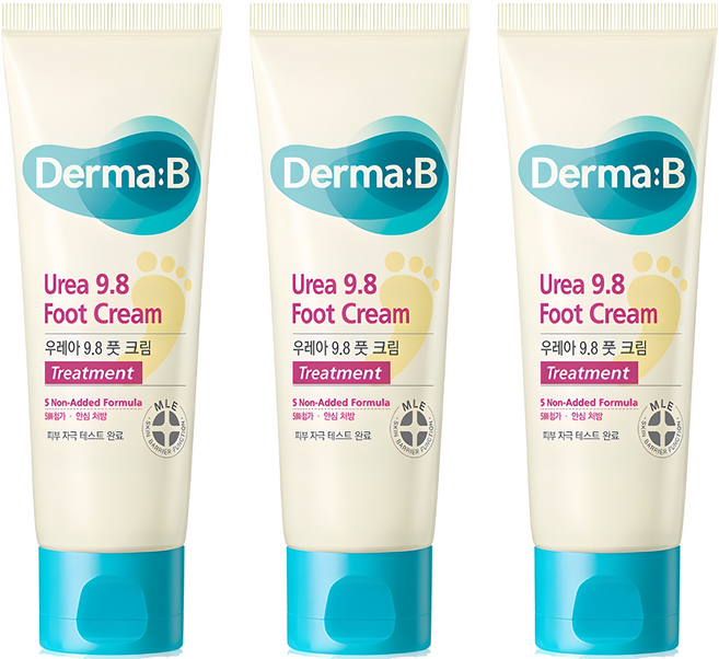 더마비 우레아 9.8 풋크림, 1개입, 3개, 80ml
