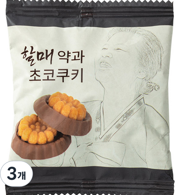 할매약과 초코쿠키 16p, 3개, 320g