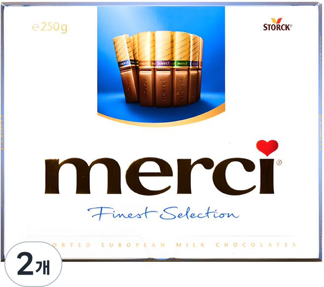 메르시 파이니스트 셀렉션 초콜릿 블루, 250g, 2개