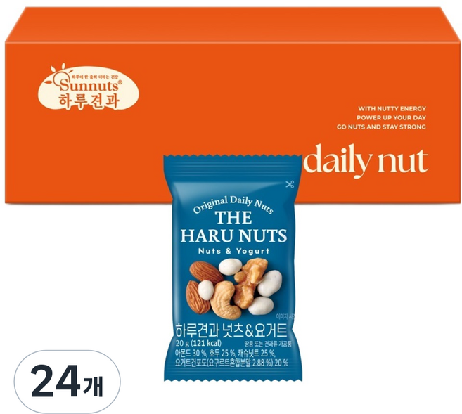 하루견과 넛츠 앤 요거트, 20g, 24개