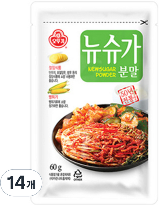 오뚜기 뉴슈가분말, 60g, 14개