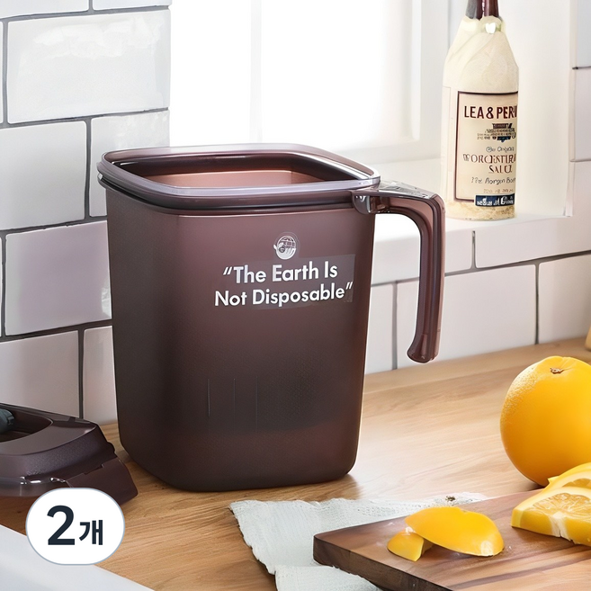 락앤락 음식물 쓰레기통, 브라운, 2개