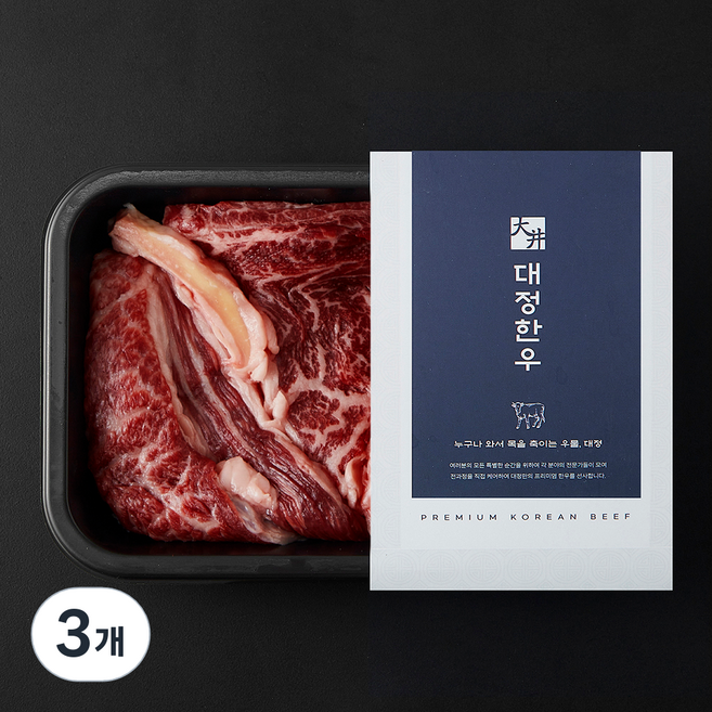대정한우 등심구이 1++(9) (냉장), 3개, 200g