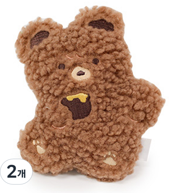 모찌타운 포켓형 뽀글뽀글 핫팩 인형 뽀글베어, 2개
