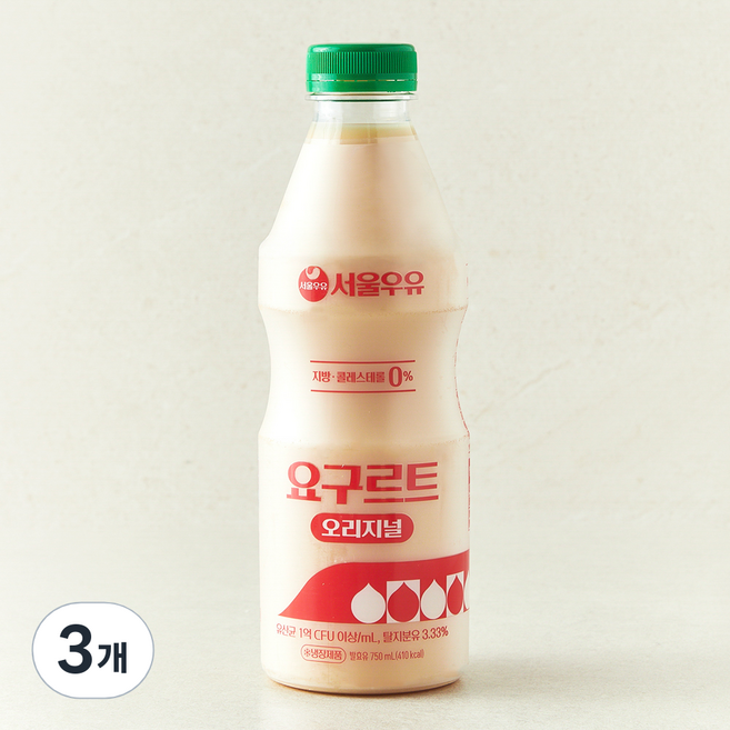 서울우유 요구르트, 3개, 1개입, 750ml