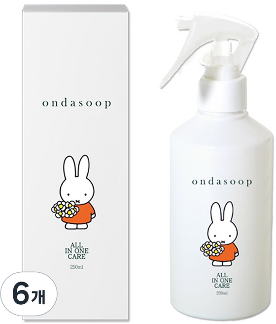 온다숲 미피 올원인 피톤치드 편백수 스프레이 탈취제, 6개, 250ml