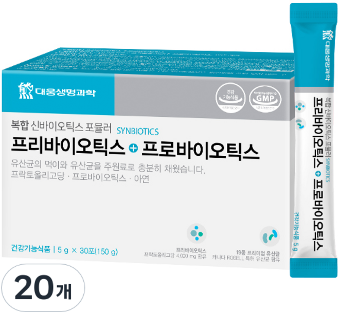 DAEWOONG LIFE SCIENCE 益生元+益生菌 乳酸菌, 150g, 20個