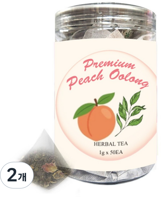 水蜜桃烏龍花草茶, 1g, 2個, 50入