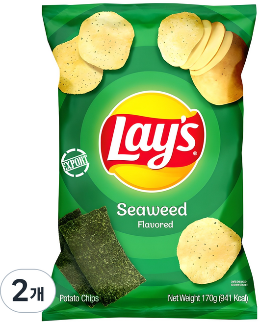 레이즈 씨위드 감자칩, 2개, 170g