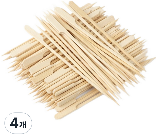 앞날창창 다용도 대나무 손잡이 꼬치 15cm, 4개, 300개입
