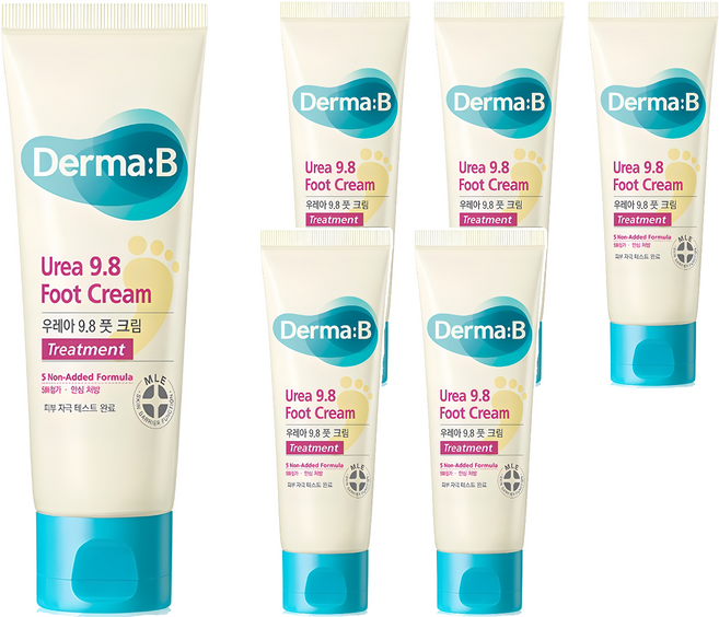 더마비 우레아 9.8 풋크림, 1개입, 6개, 80ml