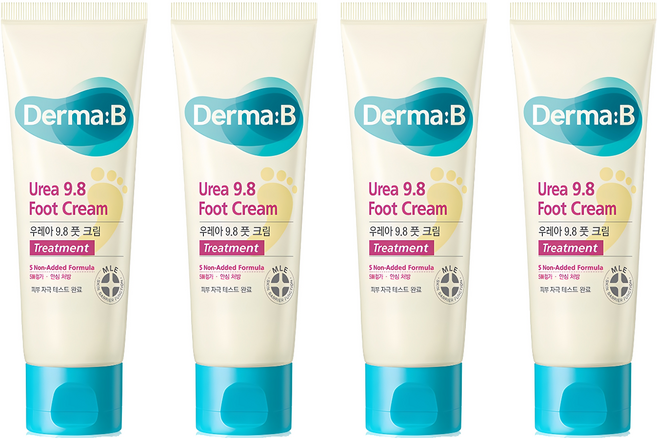 더마비 우레아 9.8 풋크림, 1개입, 4개, 80ml