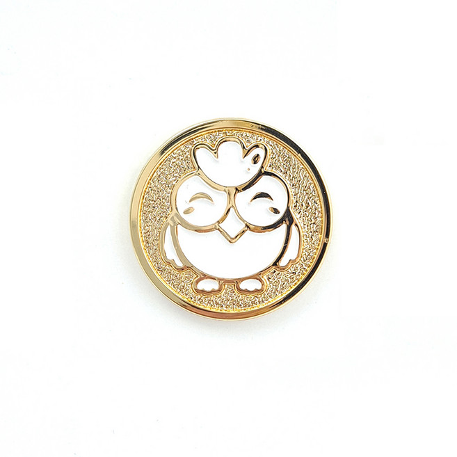 지봇골프 십이지신 써클칩 캐릭터 골프 볼마커, 유닭 (골드), 1개