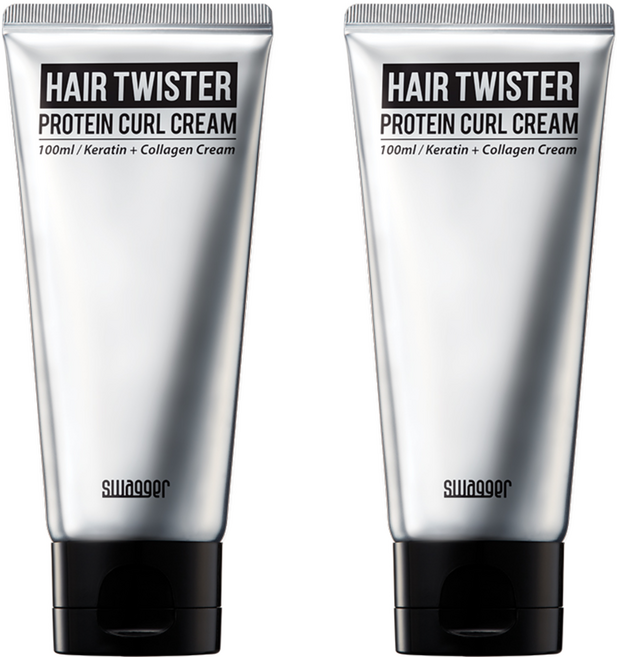 스웨거 헤어 트위스터 단백질 컬크림, 100ml, 2개