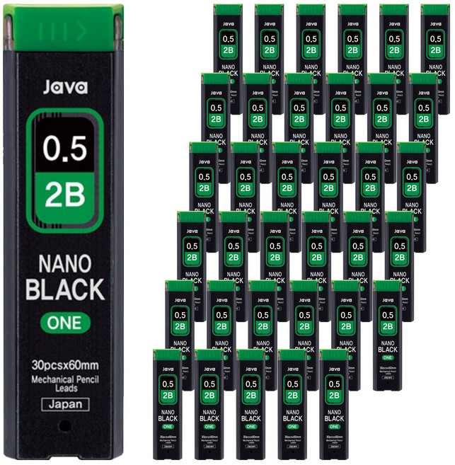 자바펜 나노블랙ONE 샤프심 2B, 0.5mm, 36개