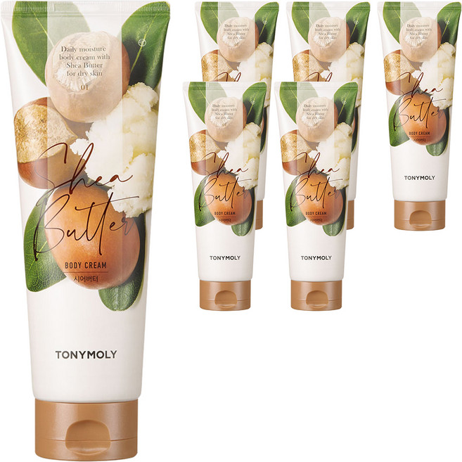 토니모리 시어버터 촉촉 바디크림 바닐라향, 6개, 250ml