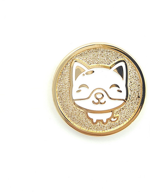 지봇골프 십이지신 써클칩 캐릭터 골프 볼마커, 술강아지 (골드), 1개