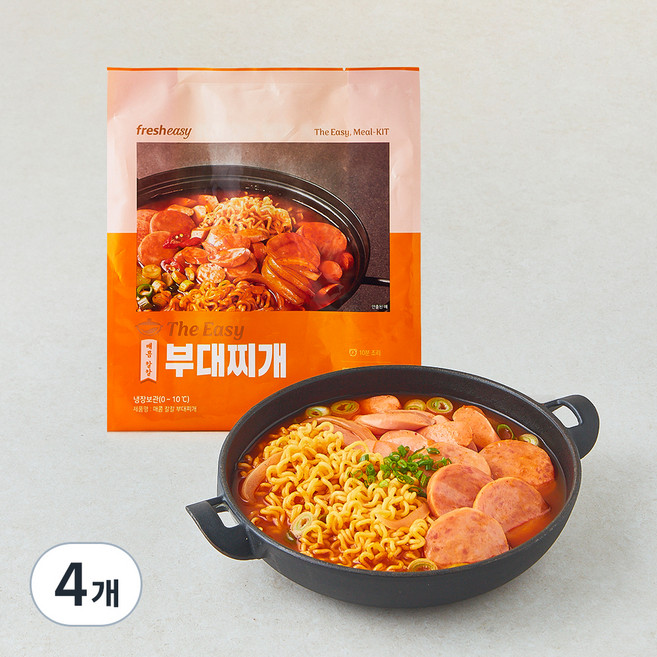 프레시지 The Easy 매콤칼칼 부대찌개, 350g, 4개