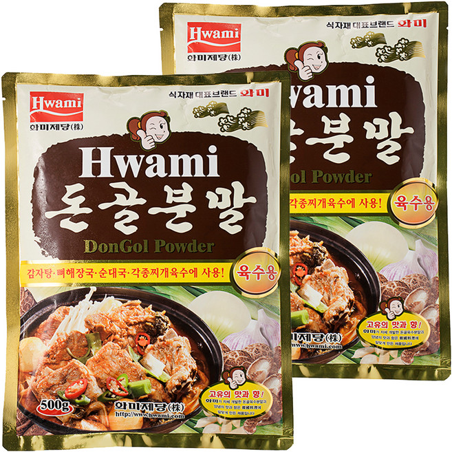 화미 돈골분말, 500g, 2개