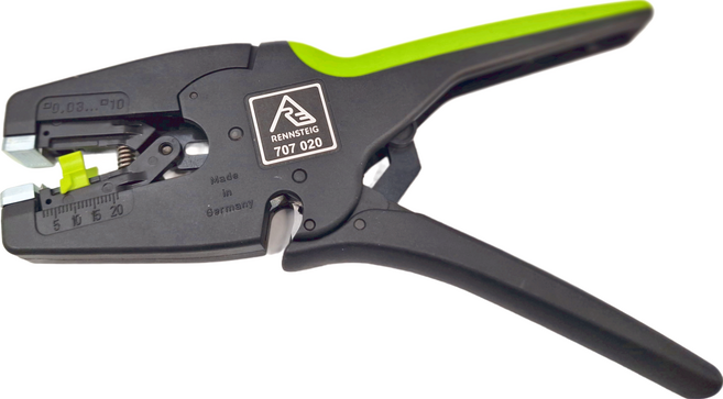 RENNSTEIG Multistrip 10 絕緣剝線鉗帶電纜切割器 剝線能力0.03-10mm², 1個